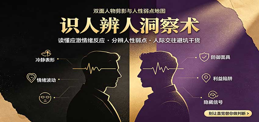 识人辨人终极心法:读懂应激情绪反应,分辨人性弱点,人际交往避坑干货-摇钱树
