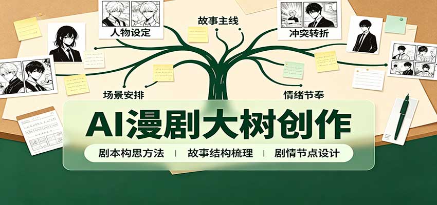 AI漫剧大树创作:剧本构思课程讲解,软件插件配置,配套工具资料完整梳理-盈科项目资源网