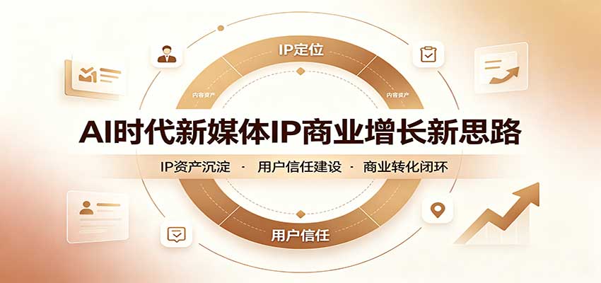 AI时代新媒体IP商业增长新思路：摒弃复杂运营套路，用极简思维打通获客路径-摇钱树