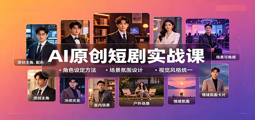 AI原创短剧实战课：从零搭建短剧创作全流程，批量产出可上线剧本-摇钱树