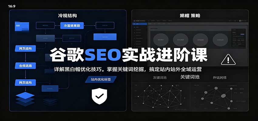 2026谷歌SEO实战进阶课:详解黑白帽优化技巧,掌握关键词挖掘,搞定站内站外全域运营-摇钱树