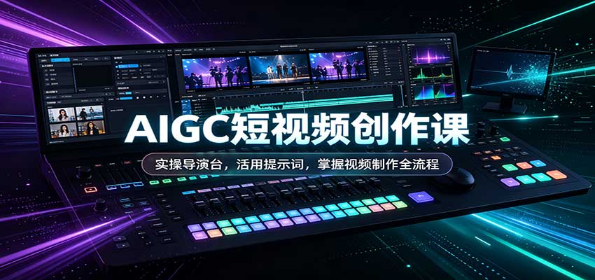 AIGC短视频创作课:实操导演台,活用提示词,掌握视频制作全流程-摇钱树