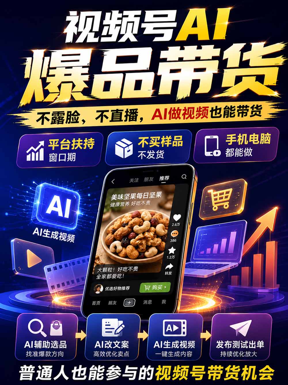 图片[2]-2026视频号AI爆品带货训练营-9月开课｜不露脸不直播，AI做视频发视频号，有人下单，你赚佣金，轻松单日佣金1000+