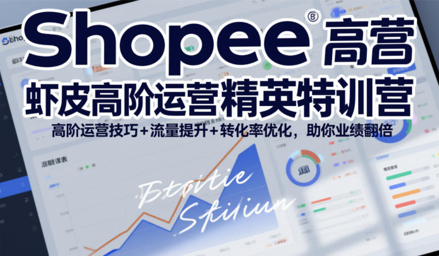 Shopee虾皮高阶运营精英特训营,高阶运营技巧+流量提升+转化率优化,助你业绩翻倍(更新26年9月)-摇钱树
