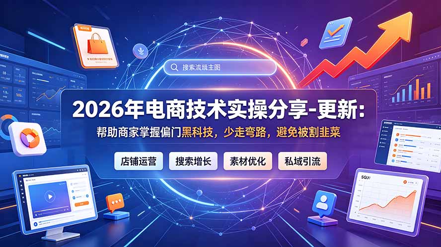 2026年电商技术实操分享-更新9月:帮助商家掌握偏门黑科技,少走弯路,避免被割韭菜-摇钱树