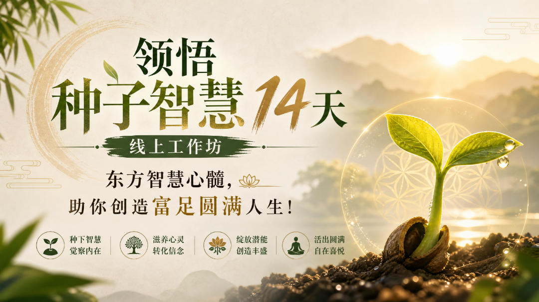 鹿大米领悟种子智慧14天线上工作坊,东方智慧心髓,助你创造富足圆满人生!-摇钱树