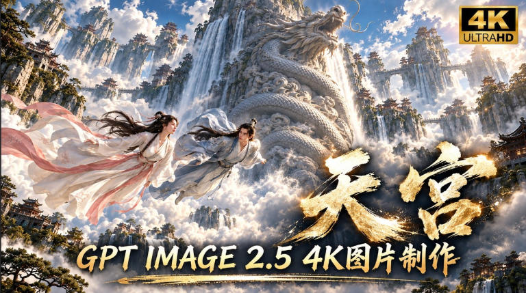 GPT Image 2.5实测！4K到底多清楚？皮肤、手指、修图与天宫场景全面测试-摇钱树