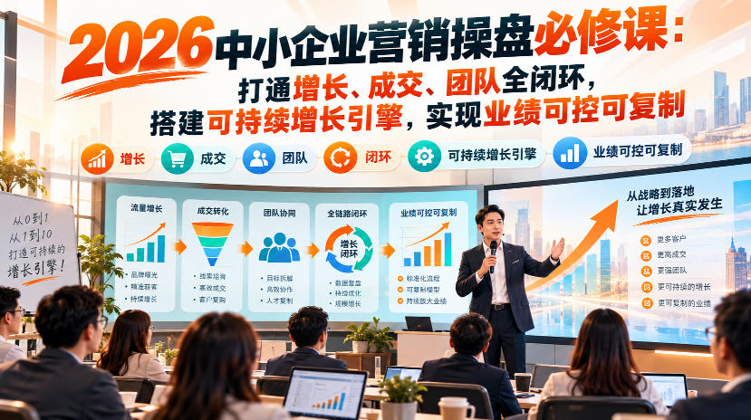 2026中小企业营销操盘必修课:打通增长、成交、团队全闭环,搭建可持续增长引擎,实现业绩可控可复制-摇钱树