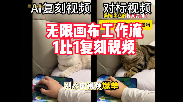 宠物带货视频复刻,无限画布工作流1比1,不用拍摄、不用布景、不用真人出镜,几分钟就能做出一条专业带货视频-摇钱树
