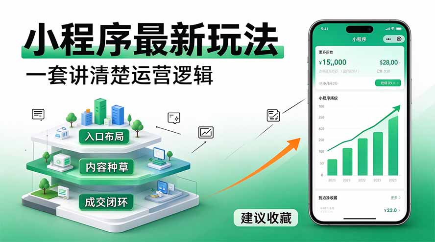 微信小程序最新玩法   四种收益来源，单日收入400+-摇钱树