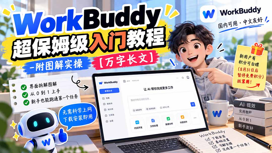 WorkBuddy 超保姆级入门教程-附图解实操 【万字长文】-摇钱树