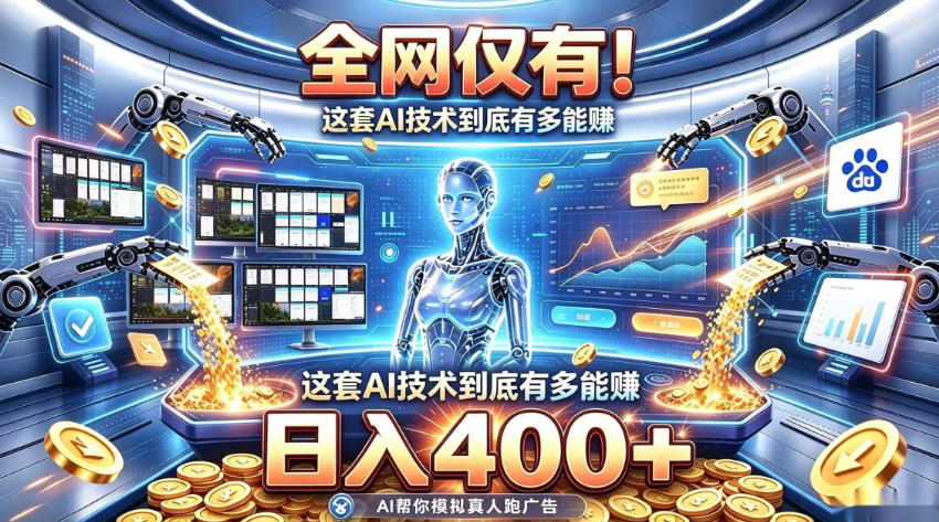 全网仅有!这套AI技术到底有多能賺,日入400+,无需人工干预,实现真正被动变现【揭秘】-摇钱树