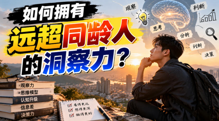 付费文章:如何拥有远超同龄人的洞察力?-摇钱树