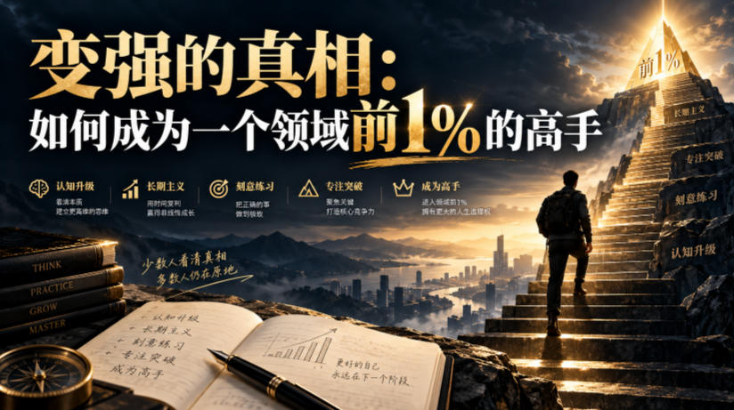 付费文章:变强的真相:如何成为一个领域前1%的高手-好学创业资源