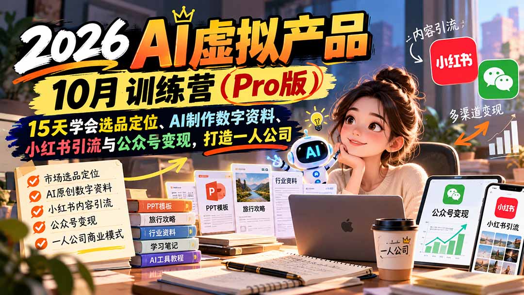2026AI虚拟产品10月训练营(Pro版-天赋网创