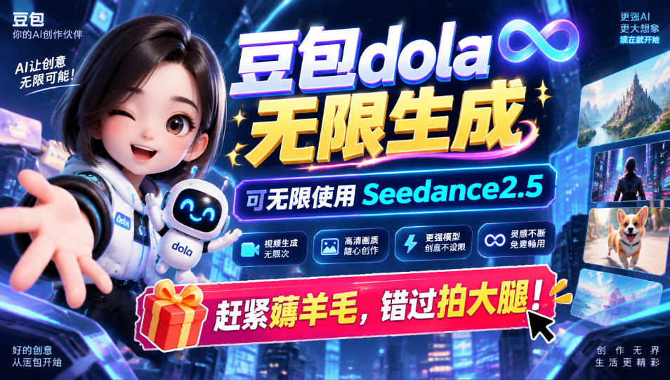 1029最新豆包dola无限生成技术，可以无限生成sseedance2.5，赶紧薅羊毛，和谐拍大腿-摇钱树