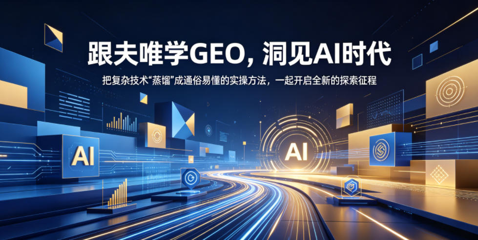 跟夫唯学GEO，洞见AI时代，把复杂技术“蒸馏”成通俗易懂的实操方法，一起开启全新的探索征程(更新26年10月)-摇钱树